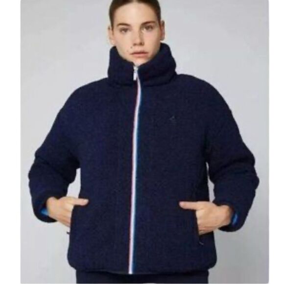 Fourlaps Polar Quilted Sherpa Jacket Navy/Cornflower Size M NWT - Picture 1 of 12
